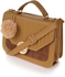 Get Leather Shoulder Bag for Women, 20×15 cm, 1 Zipper - Beige with best offers | Raneen.com