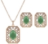 2-Piece Hollow Design Jewellery Set With Opal And Crystal