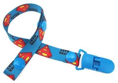 Super-Man Printed Pacifier Holder Clip Strap