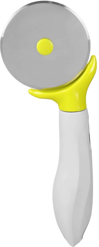 Get Falmer Round Stainless Steel Pizza Slicer, Silicone Handle, 19.5 cm - Green Grey with best offers | Raneen.com