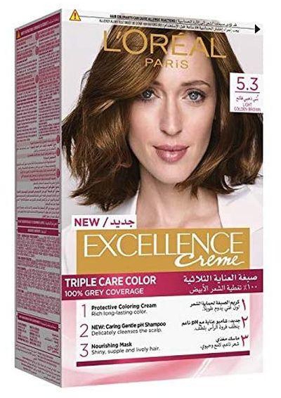 L'Oreal Paris Excellence Crème Hair Color - Light Golden Brown 5.3