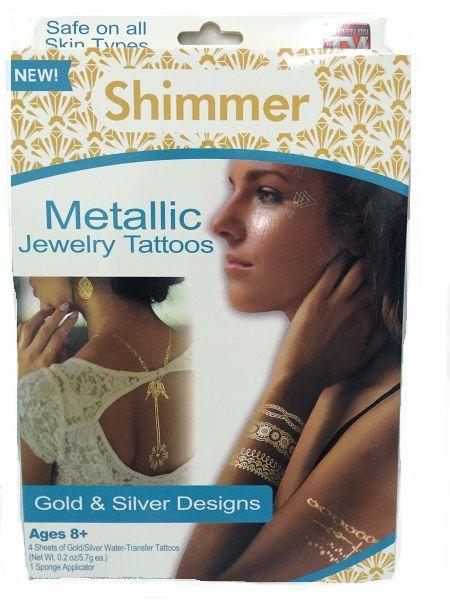 Metallic Shimmer Jewellry  Tattoos