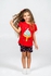 Products Girls Short Pajamas With Short Sleeves T-shirt - Watermelon Red