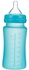 Everyday Baby Silicone Coated Light Weight Glass Heat Sensing Baby Bottle, 1 To 3 Years, 240 ml, Turquoise, Piece Of 1