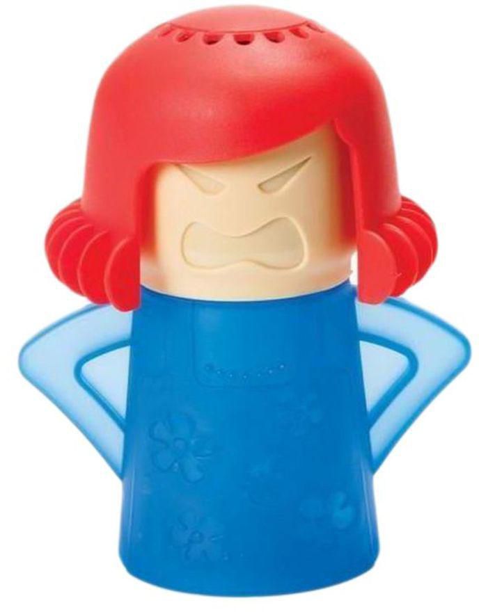 Angry Mama Microwave Cleaner Blue/Red/Beige 8.4x4.25x3.1 inch