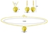 Vera Perla 10K Yellow Gold Citrine Jewelry Set - 3 Pieces