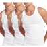 Fashion 100% Cotton Mens Fitted Vest (3Pcs) - White + FREE PEN