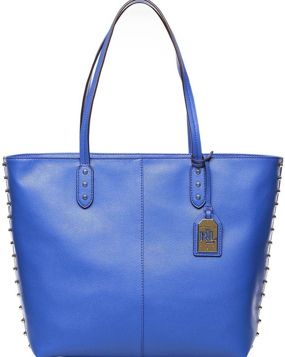 Lauren By Ralph Lauren 431602340006 Dixon Teena Tote Bag for Women - Leather, Pacific Blue