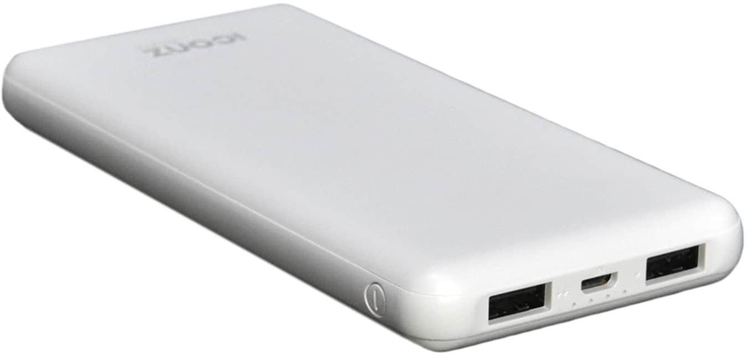 Iconz Wired Power Bank - 10000 mAh - White