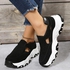 Quality Women's Fashion Printed Breathable Sneakers-Black