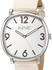 August Steiner Men's White Dial Leather Band Watch - AS8139TN