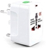 Universal Travel Charger Adapter Plug (White)