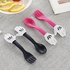 Celldeal Newest Hot Products Kids Dinnerware Children &#39;s Mickey Mouse Palm Fork Mickey Hand Minnie Hand Fork Spoon Set Cartoon Baby Tableware -One Size-Black