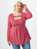 Plus Size Cutout D Ring Skirted T-shirt - 1x