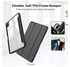 Case for Xiaomi Pad 5 / 5 Pro 11 inch 2021, Protective Slim Folio Smart Cover Transparent Hard Shell Back Case with Stylus Holder for Xiaomi Mi Pad 5/Mi Pad 5 Pro 11.0” 2021 Release -Black