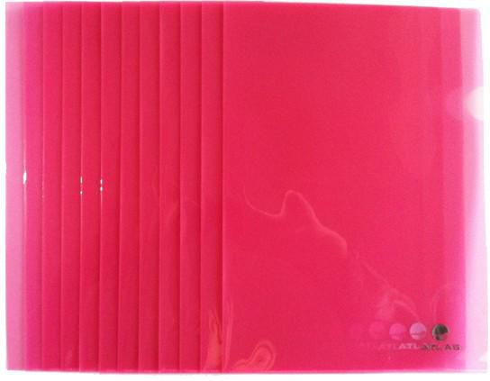 Atlas Clear L Folder A4, 12/pack, Red