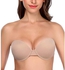Women’s Backless Strapless Push Up Bra Thick Padded Sticky Underwired Bras Self Adhesive