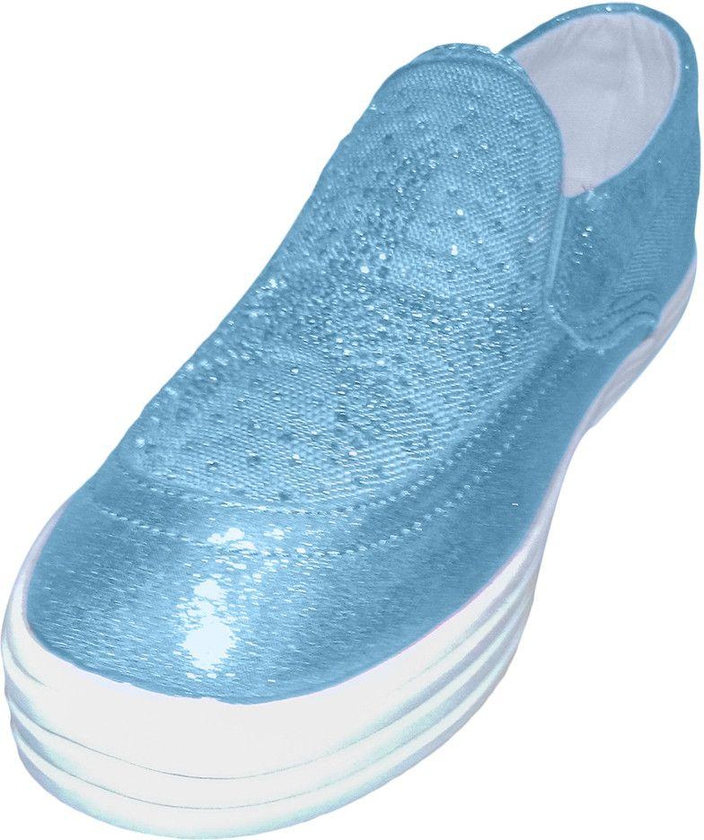Slip Ons shoes A82 For Women -  Light Blue,  38 EU