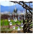 7 Piece Colored Crystals Prisms Glass Hanging Pendant Suncatchers Beads for Chandeliers Windows Garden Decoration
