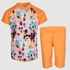 ملابس سباحة أطفالي بناتي قطعتين للحماية بلون برتقالي RG22035-8