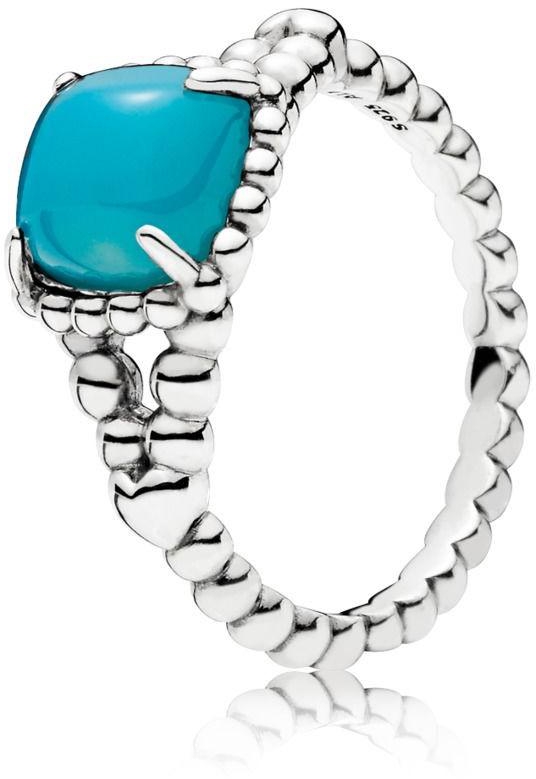Freedomtoshop Blue Vibrant Spirit Ring Sterling Silver with Blue Crystal