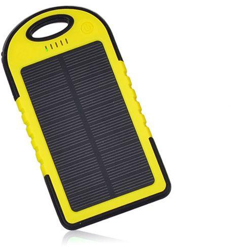 Apple iphone 6, 6 plus Solar power bank with 5000 mah capacity  - Yellow Black