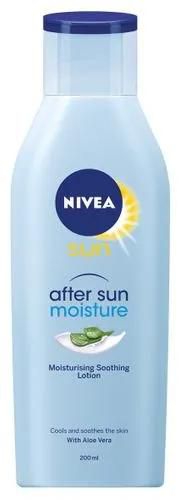 NIVEA Moisturising After-Sun sunscreen Lotion 200ml. Aloe Vera & precious Avocado oil helps to restore your skin moisture loss.It absorbs quickly,maintains the skin elasticity