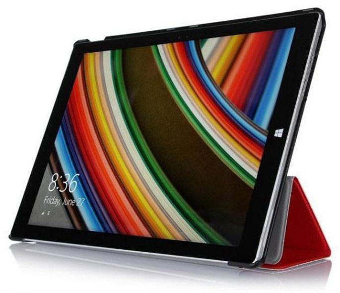 Surface Pro 3 12" - ULTRA Slim Leather Stand Case/Cover for Microsoft Surface Tablet - RED
