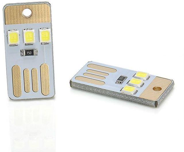 Generic 2Pcs Mini Bright White LED Night Light USB Lamp-