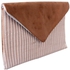 The Sahara Collection Clutch - Suede/Beige Striped