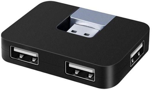 Generic （black）Anmck 4 Ports 2.0 USB HUB High Speed Multi USB Interface Splitter For Desktop Computer PC Laptop Adapter USB HUB