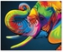 kazafakra Colorful Elephant Modern Tableau - 50x40 cm