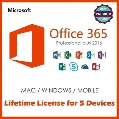 Office 365 Pro Plus - Lifetime Account Subscription - 5 Devices - 5tb Onedrive