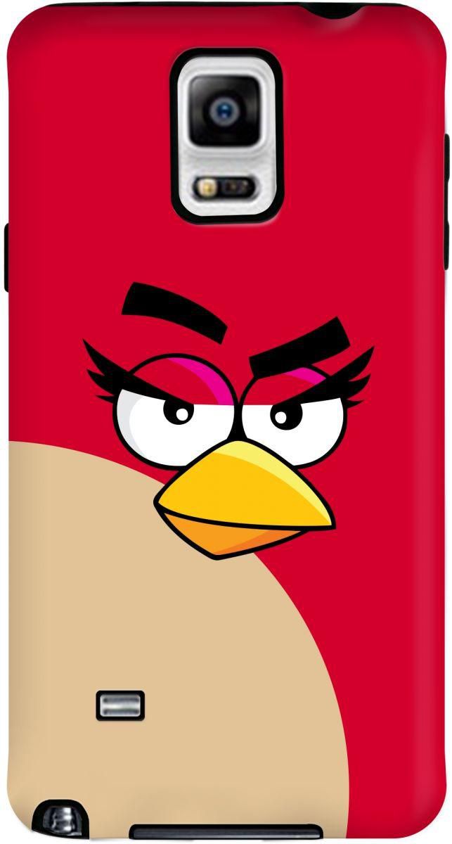 Stylizedd Samsung Galaxy Note 4 Premium Dual Layer Tough Case Cover Matte Finish - Girl Red - Angry Birds