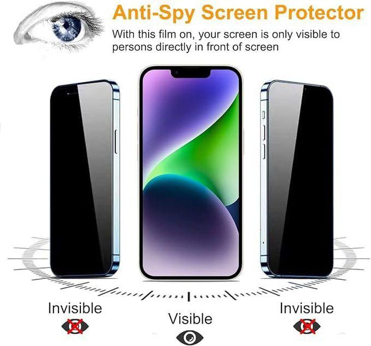 iPhone 14 Privacy Screen Protector with Camera Lens Protector Full Coverage Anti-Spy
