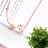 Aiwanto Necklace Rose Golden Neck Chain Necklace Simple Pendant Necklace