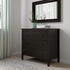 Chest of 3 drawers, black-brown