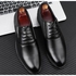 Fashion Men's Casual PU Leather Shoes Business Dress Shoes-black