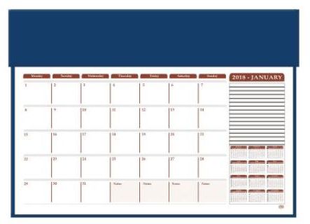 2018 Year Planner, PVC Desk Blotter, 1Month/Sheet - English [FSDK2E18]