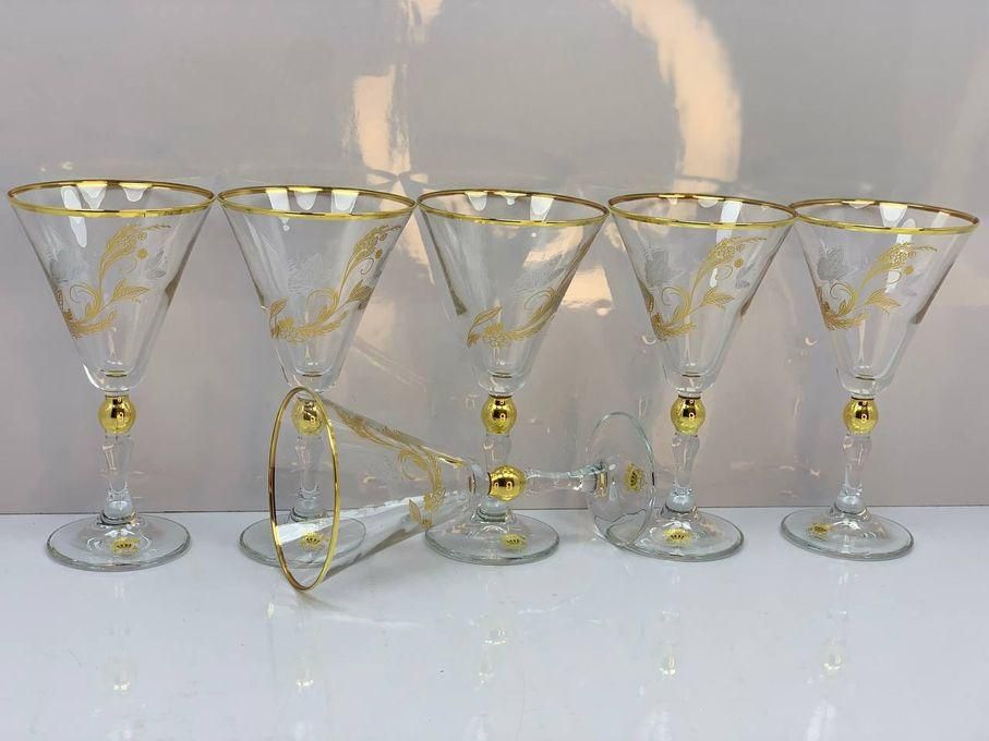 Bohemia Crystal A Set Of High-quality Bohemian Crystal Goblets, 6 Pieces