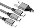 3-in-1 Multifunction Fast Charging Android Type-C Data Cable Grey
