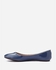 Shoe Room Basic Leather Ballerina - Navy Blue