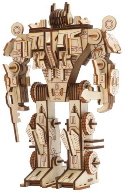 Robot 3D Wooden Robot Puzzle, Wood Crafts DIY Assembly Puzzle