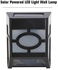2-Piece Solar Powered Wall Pathway Lamp Black 0.153kg