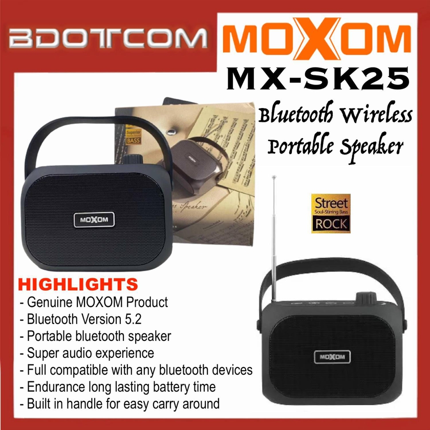 MOXOM MX-SK25 CLASSIC Series Extra Bass Portable Wireless Bluetooth Speaker
