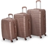 Senator Travel Bags Suitcase A1012 3 Pcs Hard Casing Trolley Luggage Set Rose Gold
