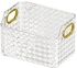SXSZZXL Makeup Organizer Transparent Cosmetic Storage Box Table Top Display Case Large White