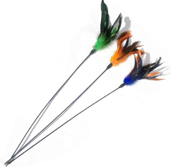 cat Feather toy with bell random colour