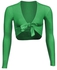 Silvy Long Sleeves Bolero - Green