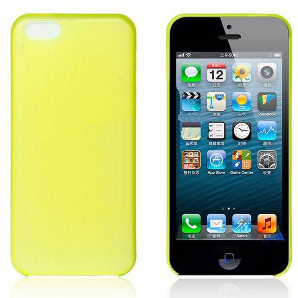 Ultra thin Two Sides Frosted Hard Case for iPhone 5C Yellow